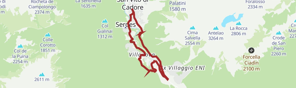 Route map: Borca-San Vito di Cadore Ring